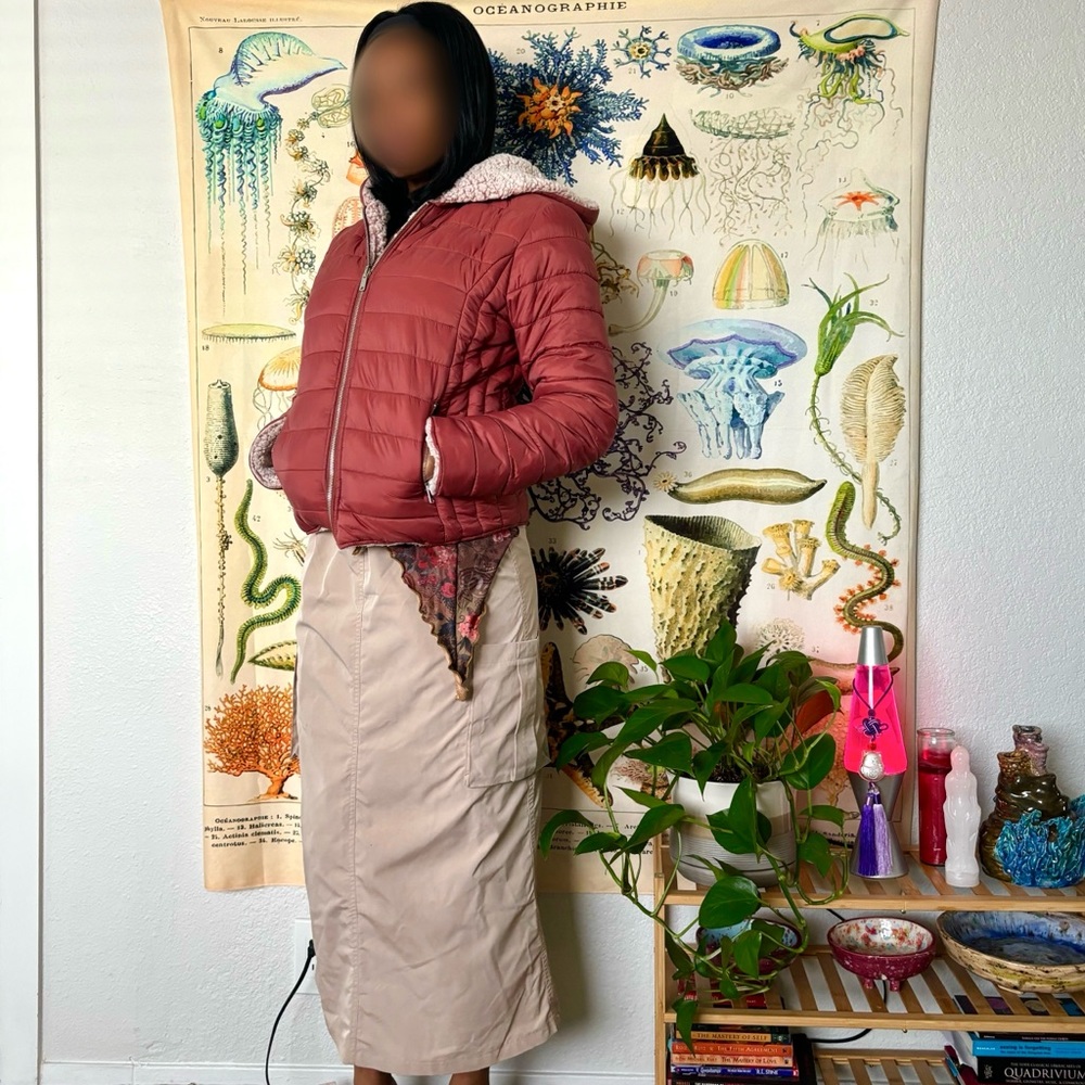 Pink Mauve Sherpa Fleece | Puffer Jacket